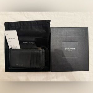Used Saint Laurent 5 slot card holder